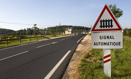 Panneau de passage à niveau automatique