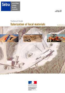 Valorization of local materials