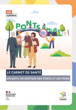 Illustration représentant un élu et des personnages devant un pont et un mur de soutènement