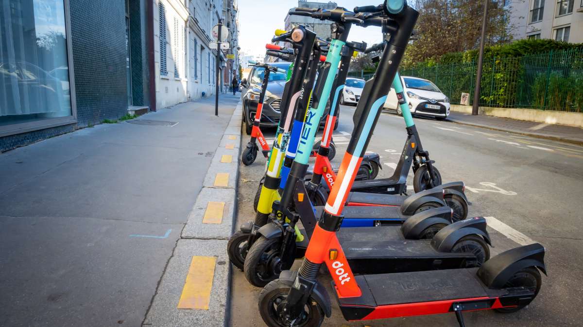 Stationnement de trottinettes électriques